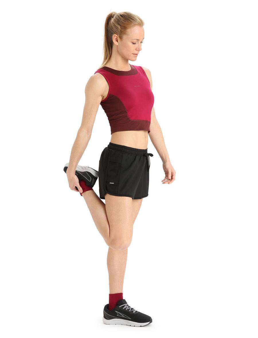 Shorts Icebreaker ZoneKnit™ Merino Femme Noir | FR 1505LISH